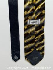 MaxSold Auction: Vintage Gianni Versace Silk Tie in Black and Gold with Medusa Head Pattern - Toronto (Ontario, Canada) PARTNER MANAGED Estate Sale Online Auction - Dundas Street West (STORAGE)