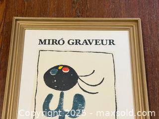 MaxSold Auction: Vintage Joan Miró Framed Gallery Poster - Lelong  - Toronto (Ontario, Canada) PARTNER MANAGED Estate Sale Online Auction - Dundas Street W (STORAGE)