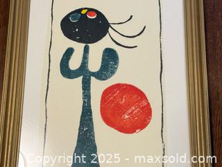 MaxSold Auction: Vintage Joan Miró Framed Gallery Poster - Lelong  - Toronto (Ontario, Canada) PARTNER MANAGED Estate Sale Online Auction - Dundas Street W (STORAGE)