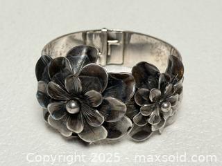 MaxSold Auction: Vintage Joseff Hollywood Silver Floral Bracelet c.1930’s  - Toronto (Ontario, Canada) PARTNER MANAGED Estate Sale Online Auction - Dundas Street W (STORAGE)