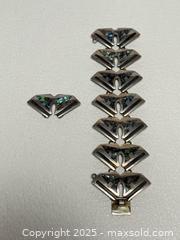 MaxSold Auction: Vintage Mexican Sterling + Abalone Bracelet  - Toronto (Ontario, Canada) PARTNER MANAGED Estate Sale Online Auction - Dundas Street West (STORAGE)