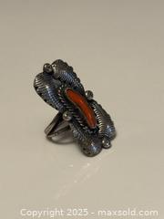 MaxSold Auction: Vintage Navajo Sterling Silver Coral Ring - Toronto (Ontario, Canada) PARTNER MANAGED Estate Sale Online Auction - Dundas Street W (STORAGE)