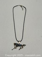MaxSold Auction: Vintage Sterling + Gemstone Inlaid Horse Pendant  - Toronto (Ontario, Canada) PARTNER MANAGED Estate Sale Online Auction - Dundas Street W (STORAGE)