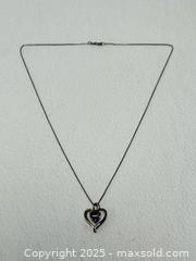 MaxSold Auction: Vintage Sterling Necklace + Amethyst Pendant  - Toronto (Ontario, Canada) PARTNER MANAGED Estate Sale Online Auction - Dundas Street West (STORAGE)
