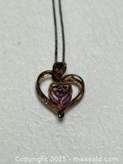 MaxSold Auction: Vintage Sterling Necklace + Amethyst Pendant  - Toronto (Ontario, Canada) PARTNER MANAGED Estate Sale Online Auction - Dundas Street West (STORAGE)