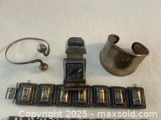 MaxSold Auction: Vintage Sterling Silver Bracelet Lot  - Toronto (Ontario, Canada) PARTNER MANAGED Estate Sale Online Auction - Dundas Street W (STORAGE)