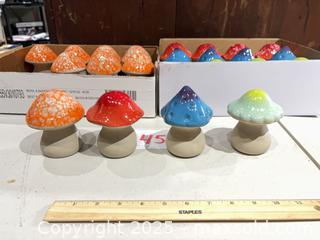 MaxSold Auction: Lot of 22 Glazed Ceramic Mushroom Figurines - Warwick (Rhode Island, USA) SELLER MANAGED Reseller Online Auction - Warwick Avenue