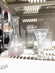 MaxSold Auction: Lot of 4 Glass Vases &#38; Decorative Bottles - Warwick (Rhode Island, USA) SELLER MANAGED Reseller Online Auction - Warwick Avenue