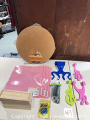 MaxSold Auction: Mixed Craft &#38; Hardware Lot with Cork Trivet, Hooks, Cutting Mats - Warwick (Rhode Island, USA) SELLER MANAGED Reseller Online Auction - Warwick Avenue