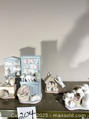 MaxSold Auction: Set of 4 Small Glazed Porcelain Decorative Figurines - Warwick (Rhode Island, USA) SELLER MANAGED Reseller Online Auction - Warwick Avenue