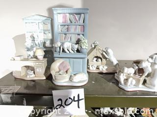 MaxSold Auction: Set of 4 Small Glazed Porcelain Decorative Figurines - Warwick (Rhode Island, USA) SELLER MANAGED Reseller Online Auction - Warwick Avenue