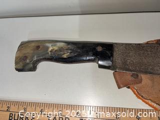 MaxSold Auction: Two Large Vintage Blades — Machete and Large Hunting/Cleaver  - Warwick (Rhode Island, USA) SELLER MANAGED Reseller Online Auction - Warwick Avenue