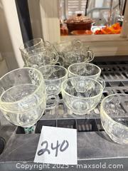 MaxSold Auction: Vintage Hazel Atlas Clear Teardrop Snack Cup. - Warwick (Rhode Island, USA) SELLER MANAGED Reseller Online Auction - Warwick Avenue