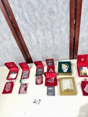 MaxSold Auction: Waterford Crystal 12 Days of Christmas Ornaments, 7 pcs  - Warwick (Rhode Island, USA) SELLER MANAGED Reseller Online Auction - Warwick Avenue
