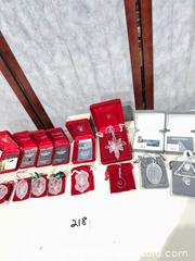 MaxSold Auction: Waterford Crystal Christmas Ornaments — Set of 8 and 1 Hook - Warwick (Rhode Island, USA) SELLER MANAGED Reseller Online Auction - Warwick Avenue