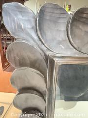 MaxSold Auction: Wood Framed Wall Mirror with Carved Scallop/Leaf Motif - Warwick (Rhode Island, USA) SELLER MANAGED Reseller Online Auction - Warwick Avenue