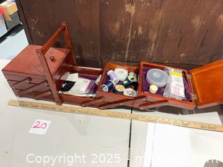 MaxSold Auction: Wooden Sewing Storage Box - Warwick (Rhode Island, USA) SELLER MANAGED Reseller Online Auction - Warwick Avenue