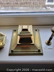 MaxSold Auction: Brass lamp, inkwell, and stamper. - Hamilton (Ontario, Canada) PARTNER MANAGED Estate Sale Online Auction - Parkview Drive