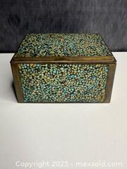 MaxSold Auction: Antique Inlaid Turquoise Stone Jewelry Box  - Victoria (British Columbia, Canada) PARTNER MANAGED Estate Sale Online Auction PART 2 - Bay Street