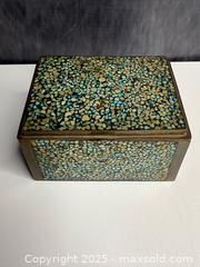 MaxSold Auction: Antique Inlaid Turquoise Stone Jewelry Box  - Victoria (British Columbia, Canada) PARTNER MANAGED Estate Sale Online Auction PART 2 - Bay Street