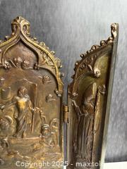 MaxSold Auction: INCREDIBLE! Large Antique Solid Bronze Religious Table Folding Triptych - Victoria (British Columbia, Canada) PARTNER MANAGED Estate Sale Online Auction PART 2 - Bay Street