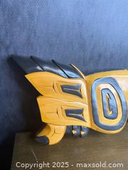 MaxSold Auction: INCREDIBLE! Northwest Coast Indigenous Carved Cedar Raven Plaque - Signed  - Victoria (British Columbia, Canada) PARTNER MANAGED Estate Sale Online Auction PART 2 - Bay Street