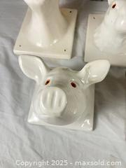MaxSold Auction: Vintage White Ceramic Animal Wall Hangings - Campbell (California, USA) PARTNER MANAGED Estate Sale Online Auction - Dell Avenue