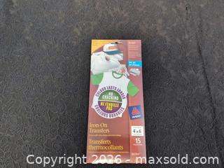 MaxSold Auction: New Iron on transfers - Burlington (Ontario, Canada) SELLER MANAGED Charity/Fundraising Online Auction - Fraser Drive