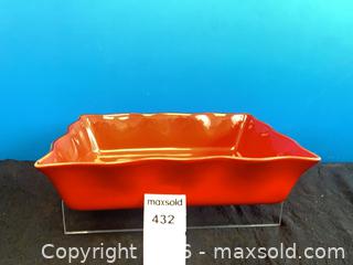 MaxSold Auction: Red Casserole Serving Dish  - Burlington (Ontario, Canada) SELLER MANAGED Charity/Fundraising Online Auction - Fraser Drive