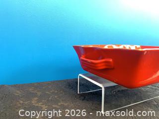MaxSold Auction: Red Casserole Serving Dish  - Burlington (Ontario, Canada) SELLER MANAGED Charity/Fundraising Online Auction - Fraser Drive