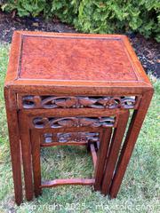 MaxSold Auction: Antique Chinese Set of Rosewood &#38; Burled Inset Nesting Tables  - Victoria (British Columbia, Canada) PARTNER MANAGED Estate Sale Online Auction PART 1 - Bay Street