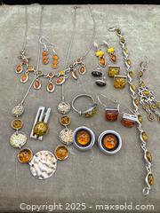 MaxSold Auction: Collection of MCM Sterling Silver &#38; Amber Jewelry - Victoria (British Columbia, Canada) PARTNER MANAGED Estate Sale Online Auction PART 1 - Bay Street