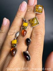 MaxSold Auction: Collection of MCM Sterling Silver &#38; Amber Jewelry - Victoria (British Columbia, Canada) PARTNER MANAGED Estate Sale Online Auction PART 1 - Bay Street