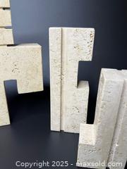 MaxSold Auction: FRATELLI MANELLI: Group Of Designer Travertine Sculptures  - Victoria (British Columbia, Canada) PARTNER MANAGED Estate Sale Online Auction PART 1 - Bay Street