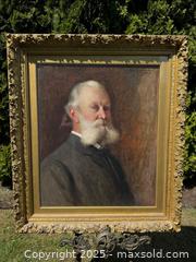 MaxSold Auction: Large Early Antique Original Portrait Painting of A Gentleman - Signed - Victoria (British Columbia, Canada) PARTNER MANAGED Estate Sale Online Auction PART 1 - Bay Street