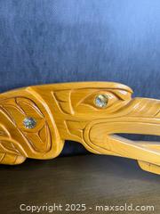 MaxSold Auction: Large Northwest Coast Indigenous Carved Cedar Raven Moon Plaque - Signed - Victoria (British Columbia, Canada) PARTNER MANAGED Estate Sale Online Auction PART 1 - Bay Street