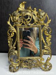 MaxSold Auction: Large Victorian Solid Brass Cherub Putti Display Mirror  - Victoria (British Columbia, Canada) PARTNER MANAGED Estate Sale Online Auction PART 1 - Bay Street