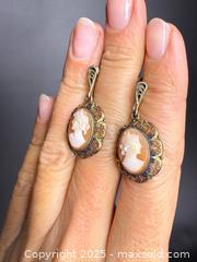 MaxSold Auction: Pair Of Antique Sterling Silver Cameo Earrings  - Victoria (British Columbia, Canada) PARTNER MANAGED Estate Sale Online Auction PART 1 - Bay Street