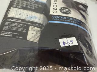 MaxSold Auction: 2 Pairs of New GEORGE Control Top Opaque Tights - Charcoal (40 Denier) &#38; Black (80 Denier) - New Westminster (British Columbia, Canada) SELLER MANAGED Reseller Online Auction - Columbia Street