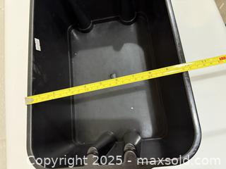 MaxSold Auction: 5 Black Plastic Rectangular Storage Totes - New Westminster (British Columbia, Canada) SELLER MANAGED Reseller Online Auction - Columbia Street