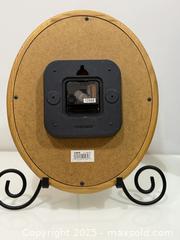 MaxSold Auction: Bulova Quartz Wall/Desk Clock in Oak Frame with Stand - New Westminster (British Columbia, Canada) SELLER MANAGED Reseller Online Auction - Columbia Street