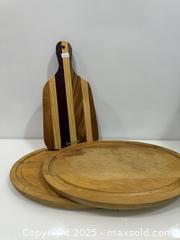MaxSold Auction: Canada Made - Three (3) Wooden Cutting &#38; Serving Boards - New Westminster (British Columbia, Canada) SELLER MANAGED Reseller Online Auction - Columbia Street