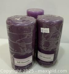 MaxSold Auction: &#34;Fall Blossom&#34; Scented Pillar Candles - New Westminster (British Columbia, Canada) SELLER MANAGED Reseller Online Auction - Columbia Street