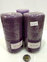 MaxSold Auction: &#34;Fall Blossom&#34; Scented Pillar Candles - New Westminster (British Columbia, Canada) SELLER MANAGED Reseller Online Auction - Columbia Street
