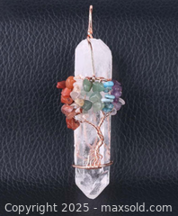 MaxSold Auction: New in box / Wire wrapped Life Tree Chakra Chips Beads Natural Crystal Healing Quartz Point Stone Pendant - New Westminster (British Columbia, Canada) SELLER MANAGED Reseller Online Auction - Columbia Street