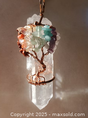 MaxSold Auction: New in box / Wire wrapped Life Tree Chakra Chips Beads Natural Crystal Healing Quartz Point Stone Pendant - New Westminster (British Columbia, Canada) SELLER MANAGED Reseller Online Auction - Columbia Street