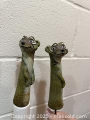 MaxSold Auction: Pair of Novelty Hand-Painted Resin Meerkat Figurines/Garden Stakes - New Westminster (British Columbia, Canada) SELLER MANAGED Reseller Online Auction - Columbia Street