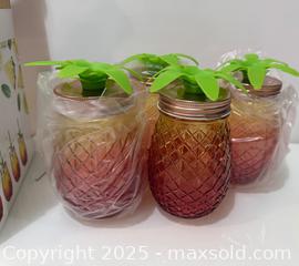 MaxSold Auction: Pineapple Glass Drinking Jar Set - New Westminster (British Columbia, Canada) SELLER MANAGED Reseller Online Auction - Columbia Street