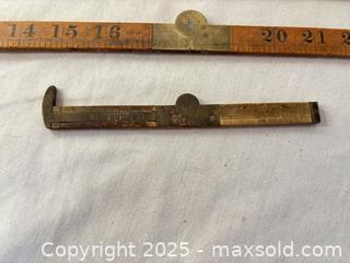MaxSold Auction: Lot of 8 Folding Wooden Carpenters&#39; Ruler Sections - Mississippi Mills (Ontario, Canada) SELLER MANAGED Downsizing Online Auction - Rae Road