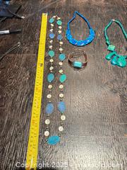 MaxSold Auction: Mixed jewelry lot: 4 necklaces &#38; 1 bracelet - Mississippi Mills (Ontario, Canada) SELLER MANAGED Downsizing Online Auction - Rae Road